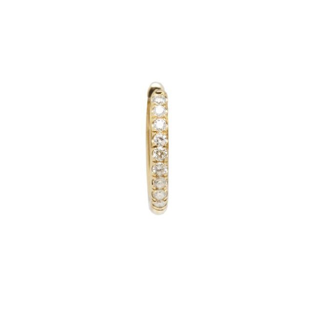Zoe Chicco Gold Small Hinged Pave Diamond Hoop Earrings