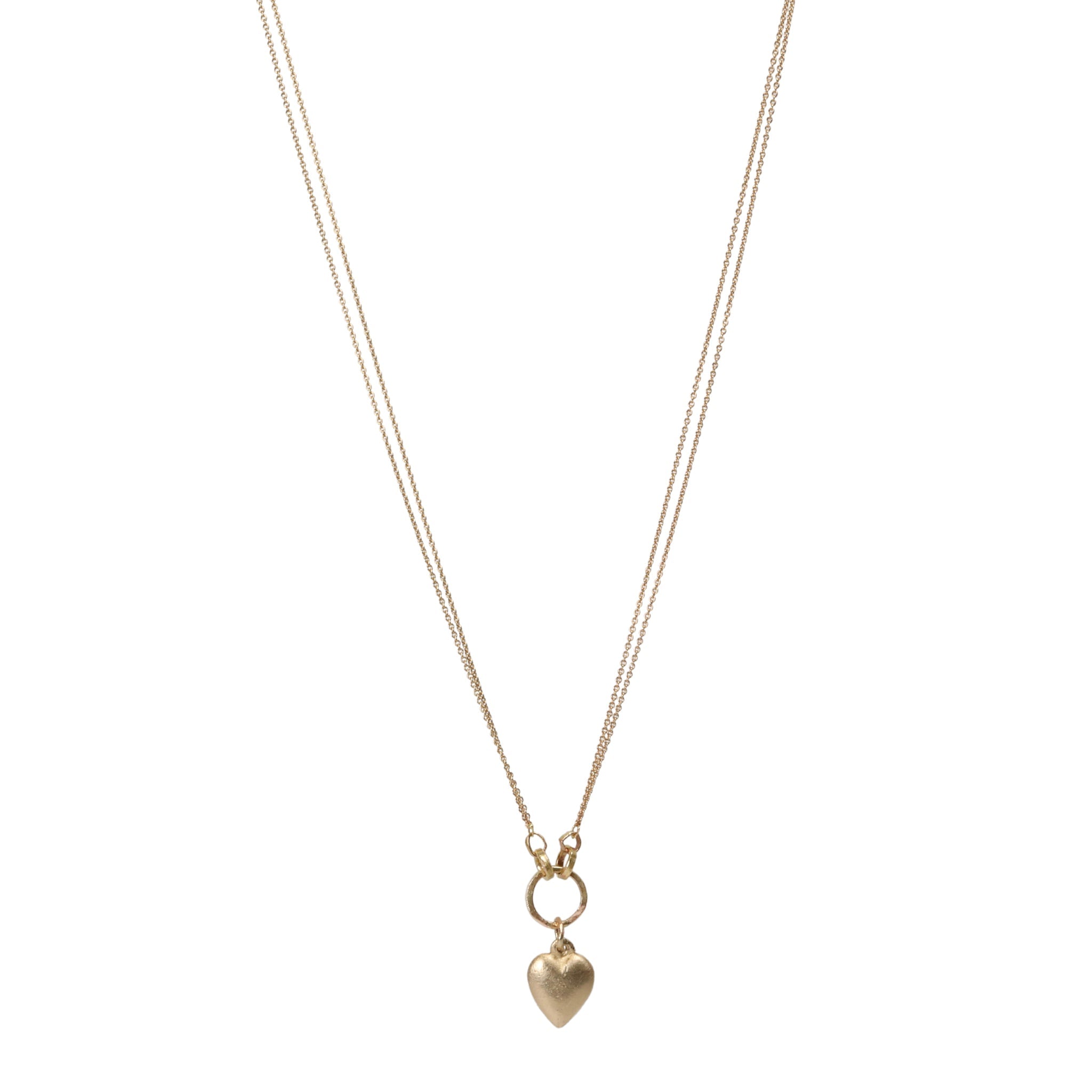 Gold &quot;Sweetheart&quot; Necklace with a Heart Charm - Peridot Fine Jewelry - Sarah Macfadden