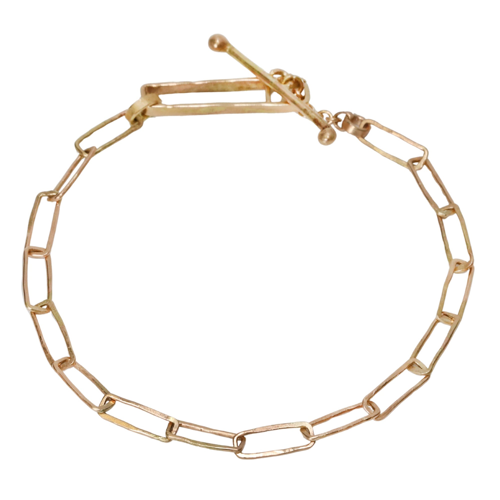 Gold &quot;Sweetie&quot; Bracelet Featuring Delicate Handmade Chain Links - Peridot Fine Jewelry - Sarah Macfadden