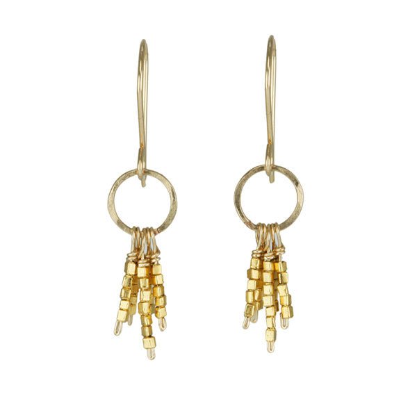 Debbie Fisher Gold Vermeil Bead Fringe Earring