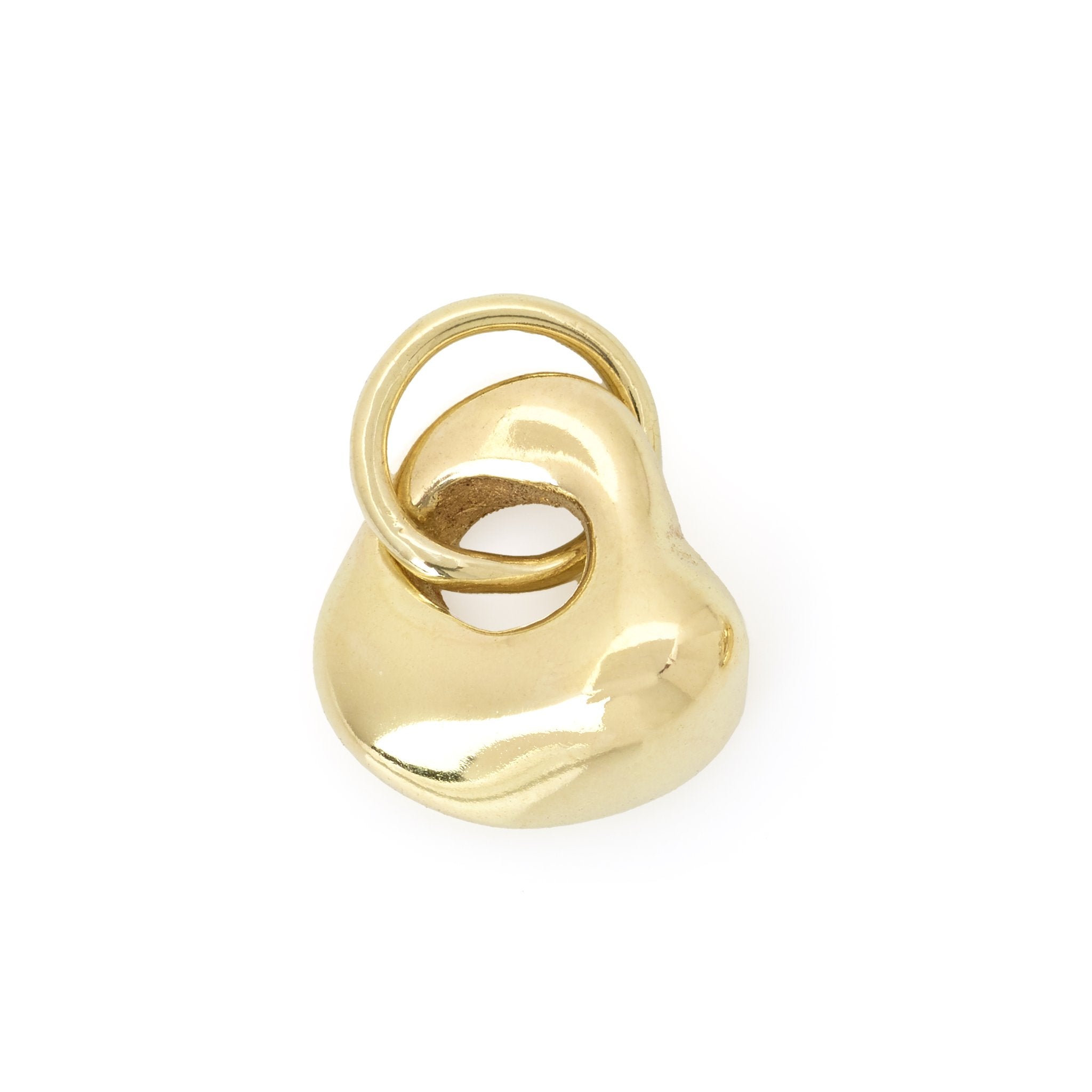 Gold &quot;Wonky&quot; Lucky Stone Charm