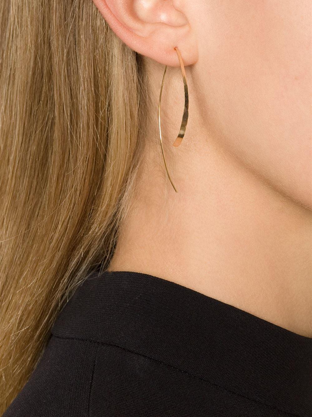 Large Gold &quot;Wishbone&quot; Earrings
