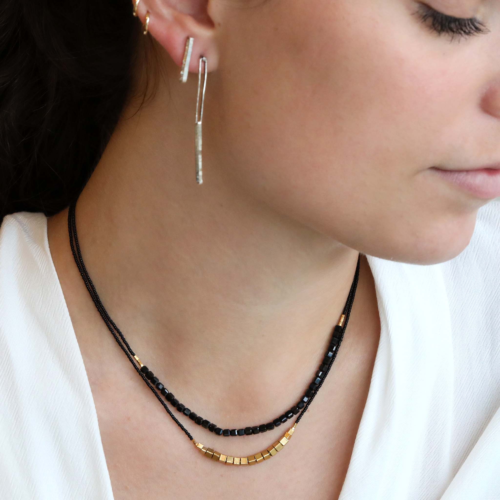 &quot;Liza&quot; Sterling Silver Rectangular Post Earrings - Peridot Fine Jewelry - Sarah Macfadden