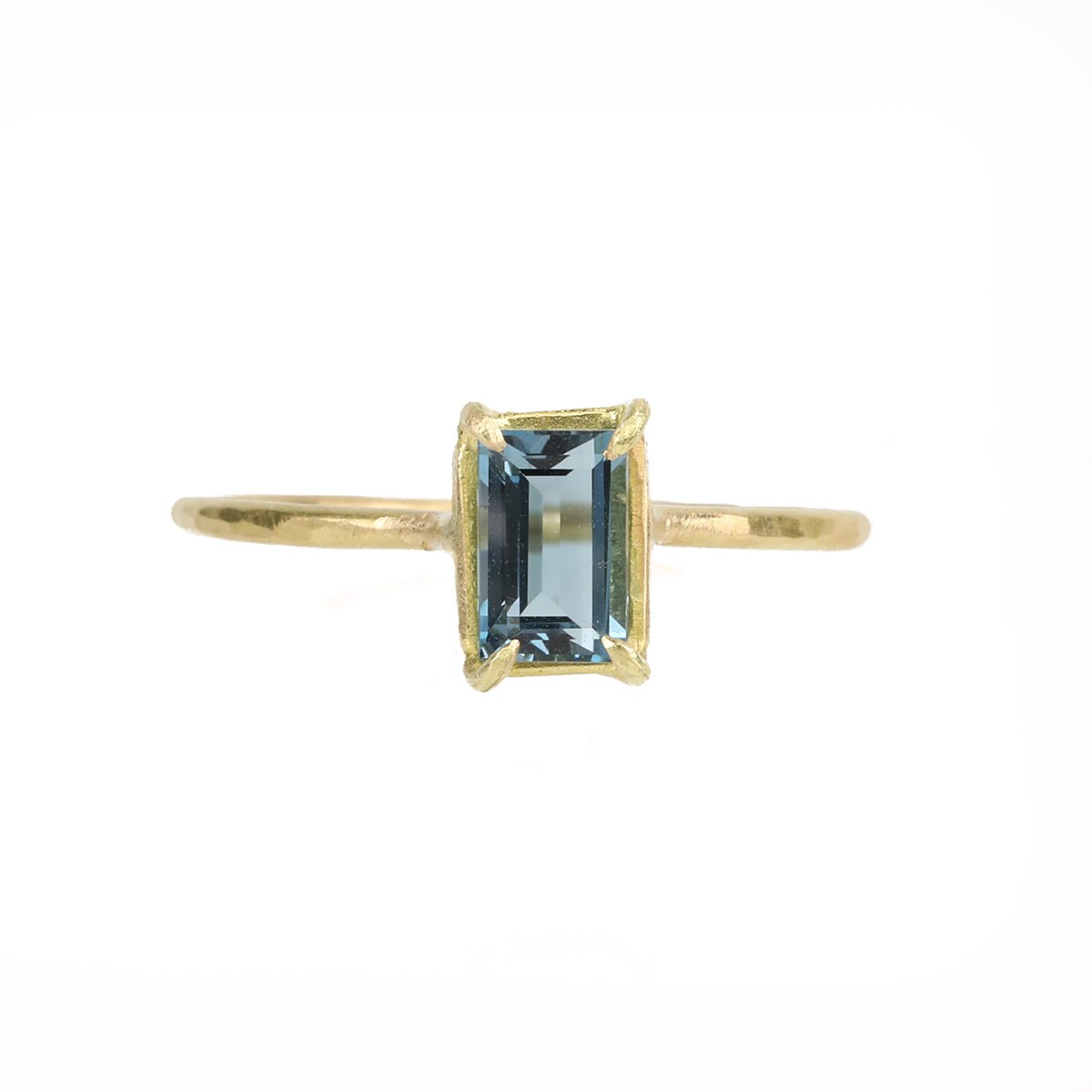 Rosanne Pugliese London Blue Topaz Baguette &quot;Mini Gem&quot; Ring