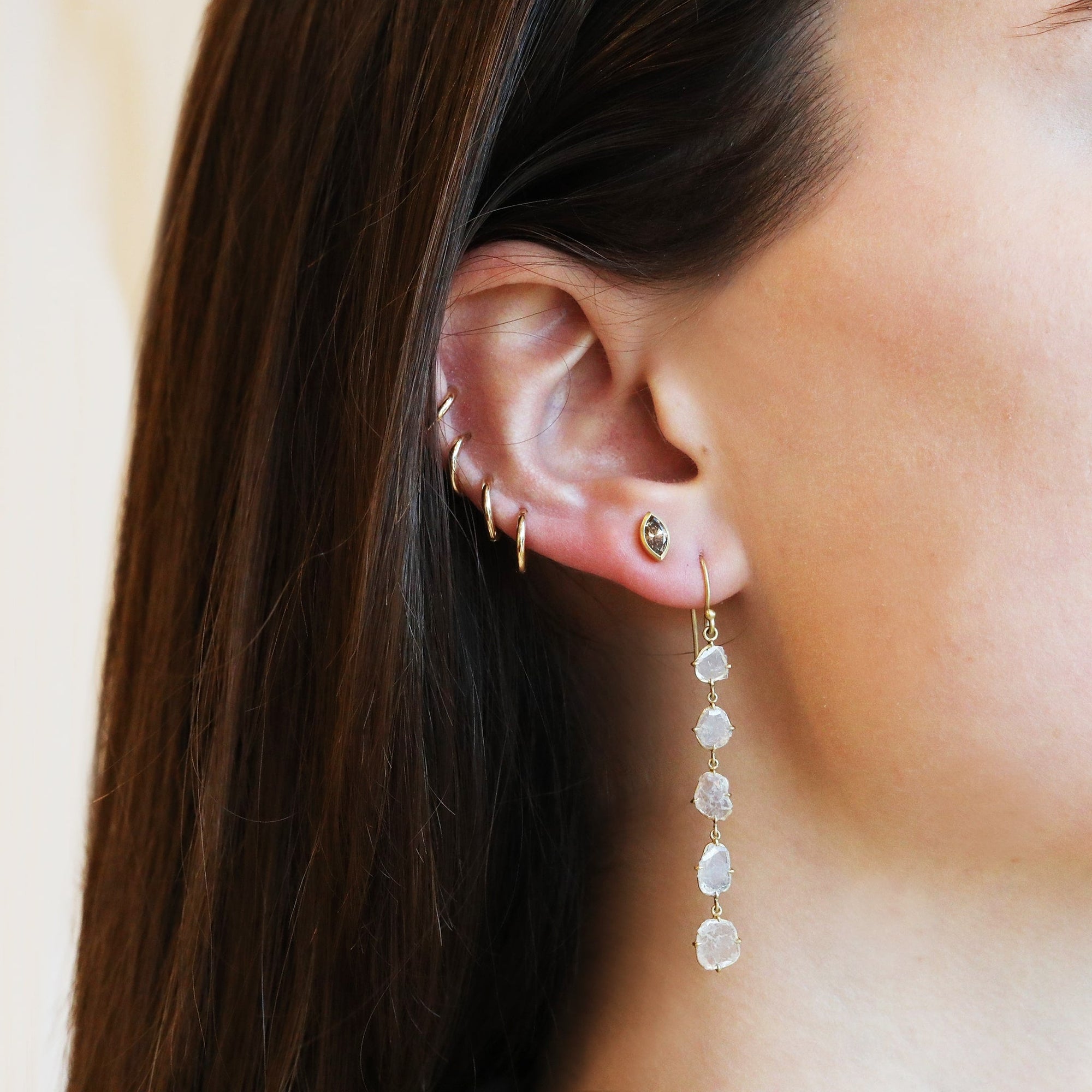 Kothari Marquise Fancy Cognac Diamond Studs