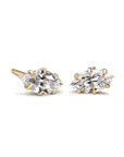 Marquise Shaped Prong - Set Diamond Stud Mount - Peridot Fine Jewelry - ILA