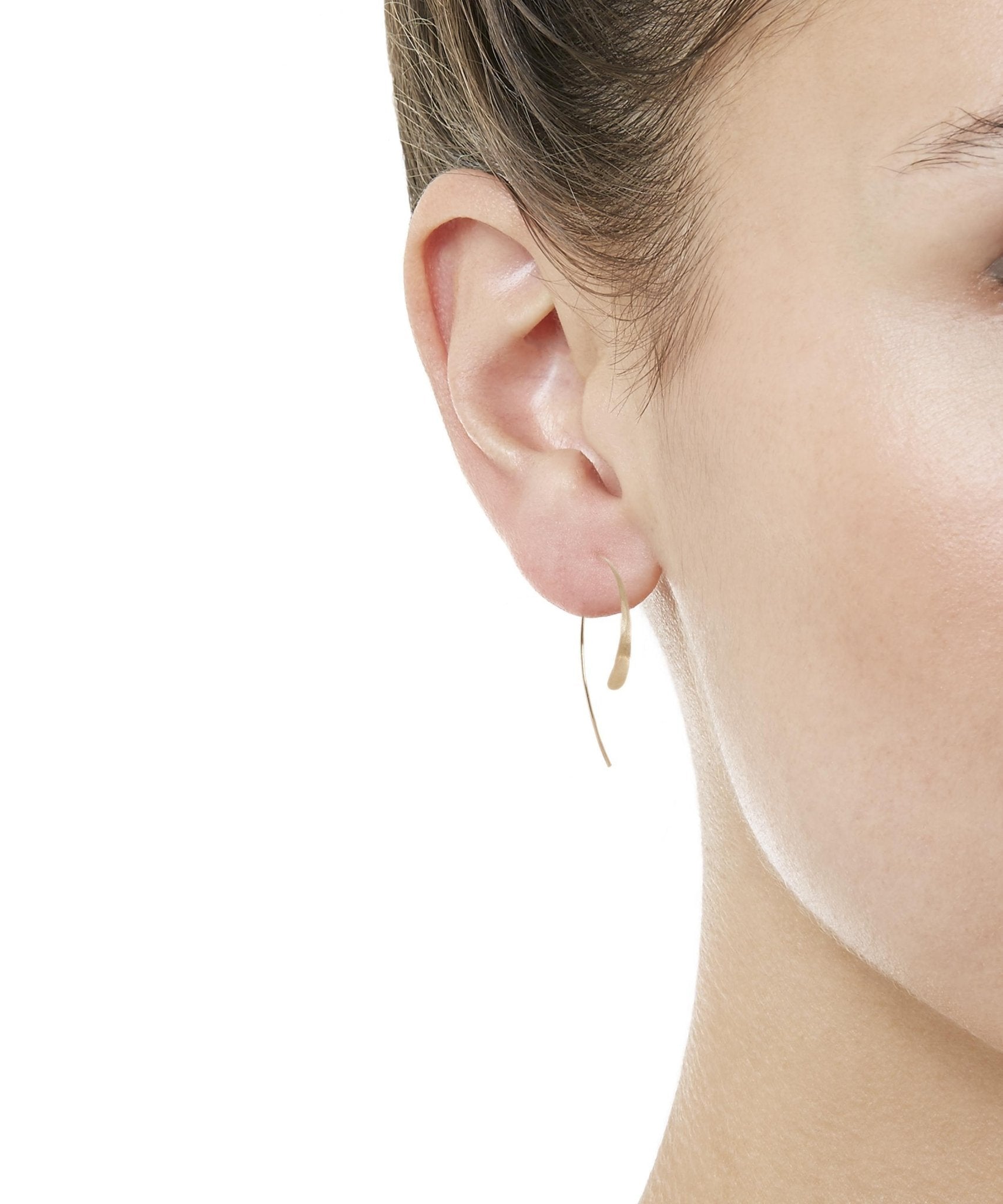 Medium Gold &quot;Wishbone&quot; Earrings
