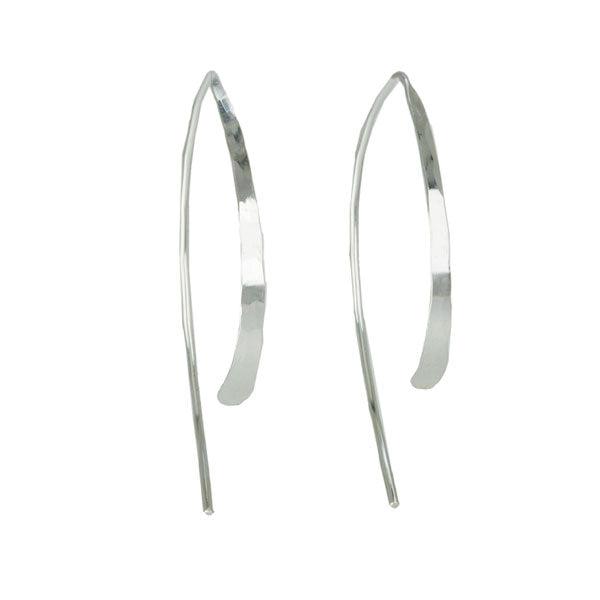 Medium Sterling Silver &quot;Wishbone&quot; Earrings