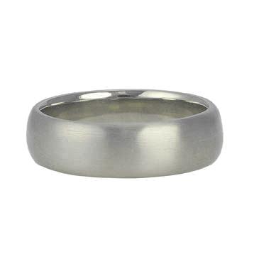 Anne Sportun Men's White Gold "Comfort Fit" Band