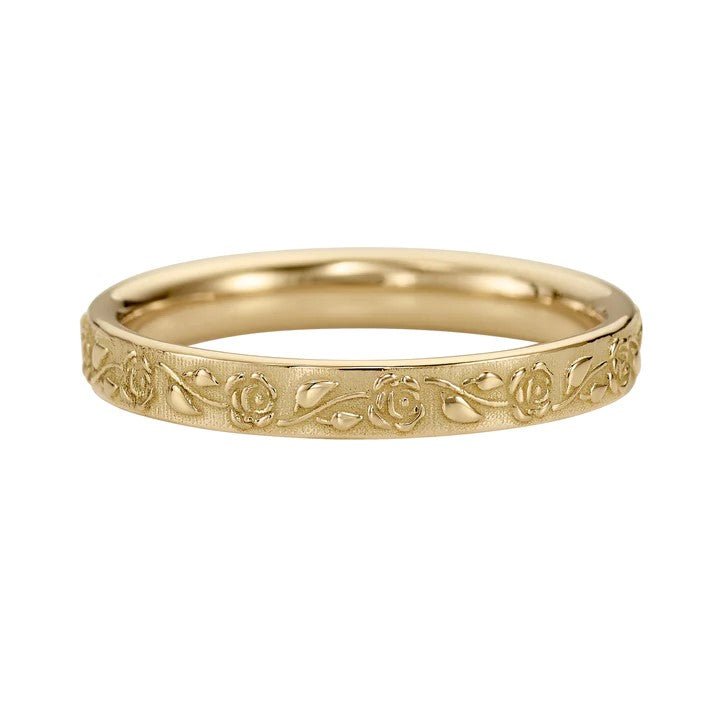 Artemer ORDER ONLY: 18K Gold Embossed &quot;Rose&quot; Ring