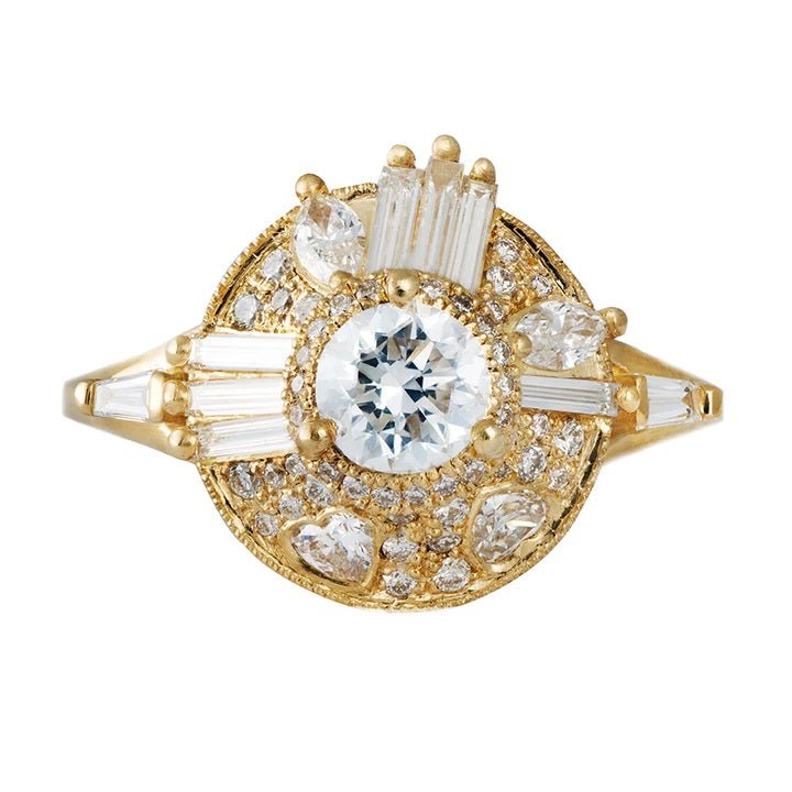 Artemer ORDER ONLY: 18K Gold Multi-Shaped Diamond &quot;Halo&quot; Ring