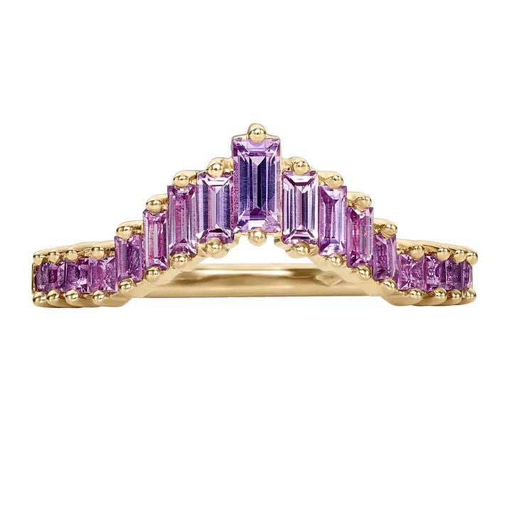 Artemer ORDER ONLY: Graduated Curved Lilac Sapphire &quot;Tiara&quot; Ring
