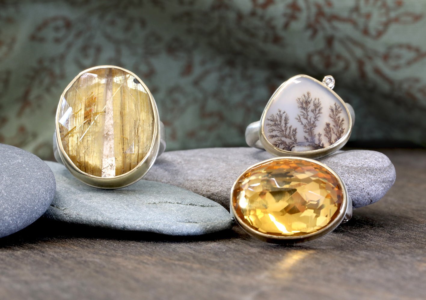 Jamie Joseph Oval Golden Rutilated Quartz Ring