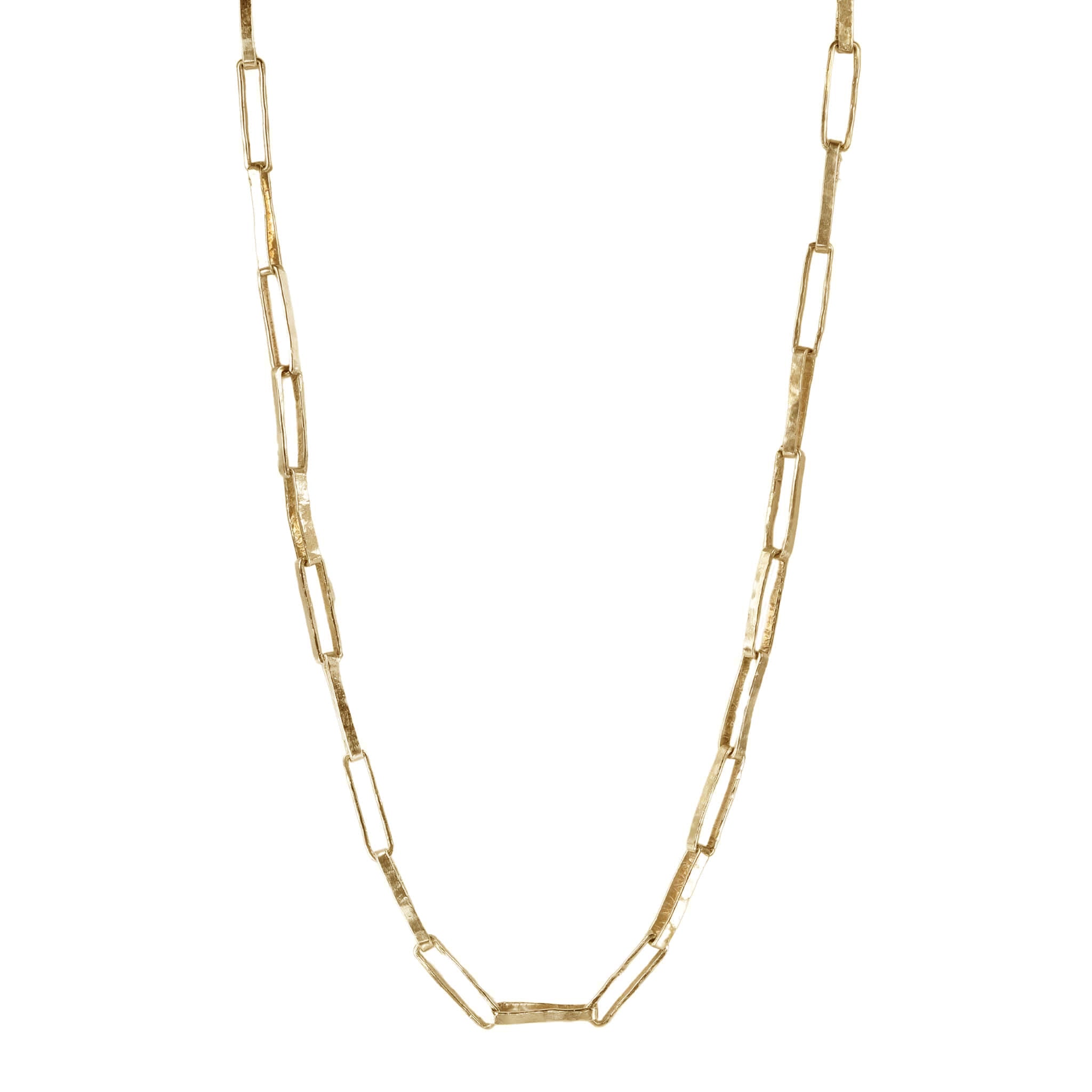 &quot;Cary York&quot; Gold Rectangular Link Necklace