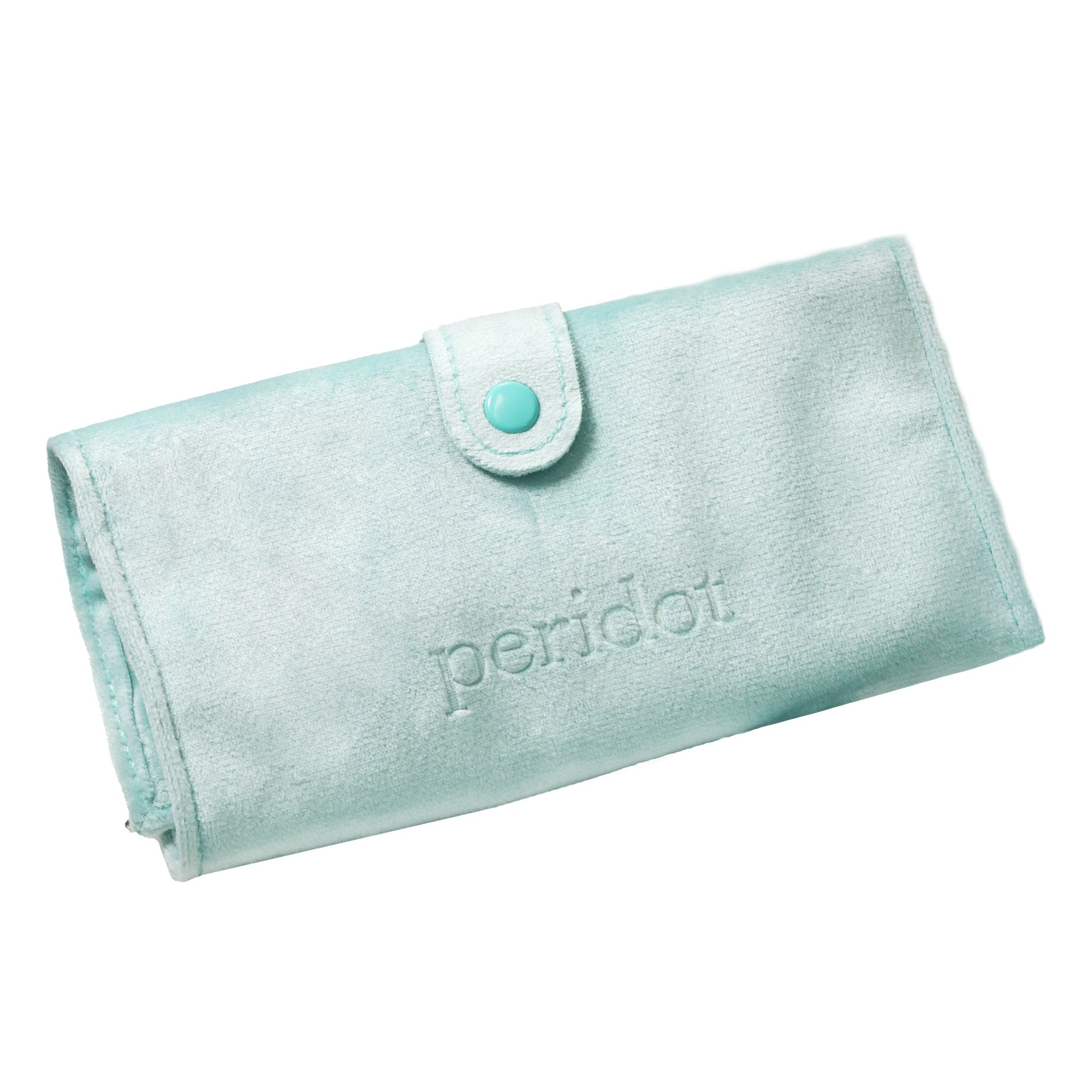 Peridot Plush Velvet Travel Jewelry Roll Organizer – Peridot Fine