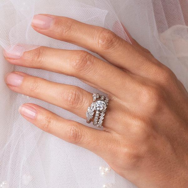 Cathy Waterman Platinum and Diamond &quot;Continuous Heart&quot; Ring