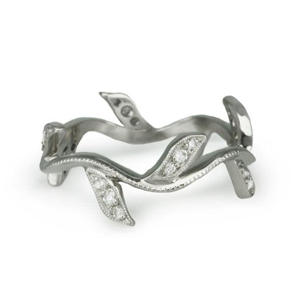 Cathy Waterman Platinum and Diamond &quot;Vine and Leaf&quot; Ring