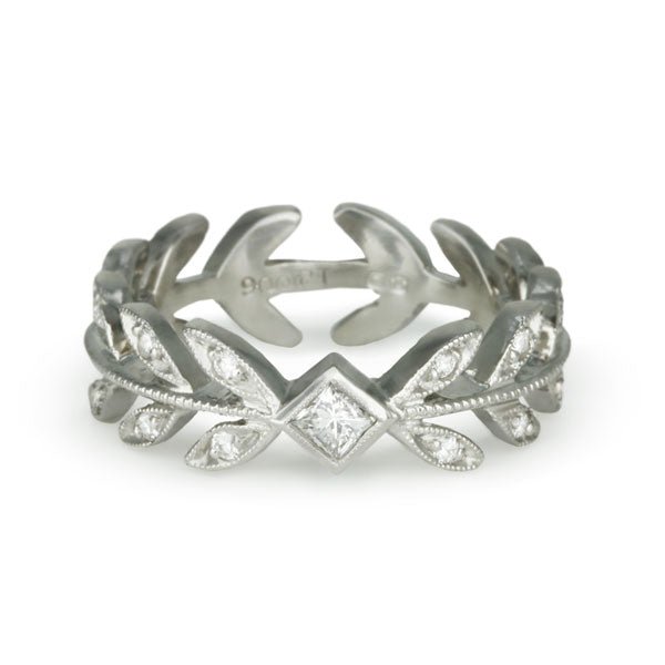 Cathy Waterman Platinum and Diamond &quot;Wheat&quot; Ring