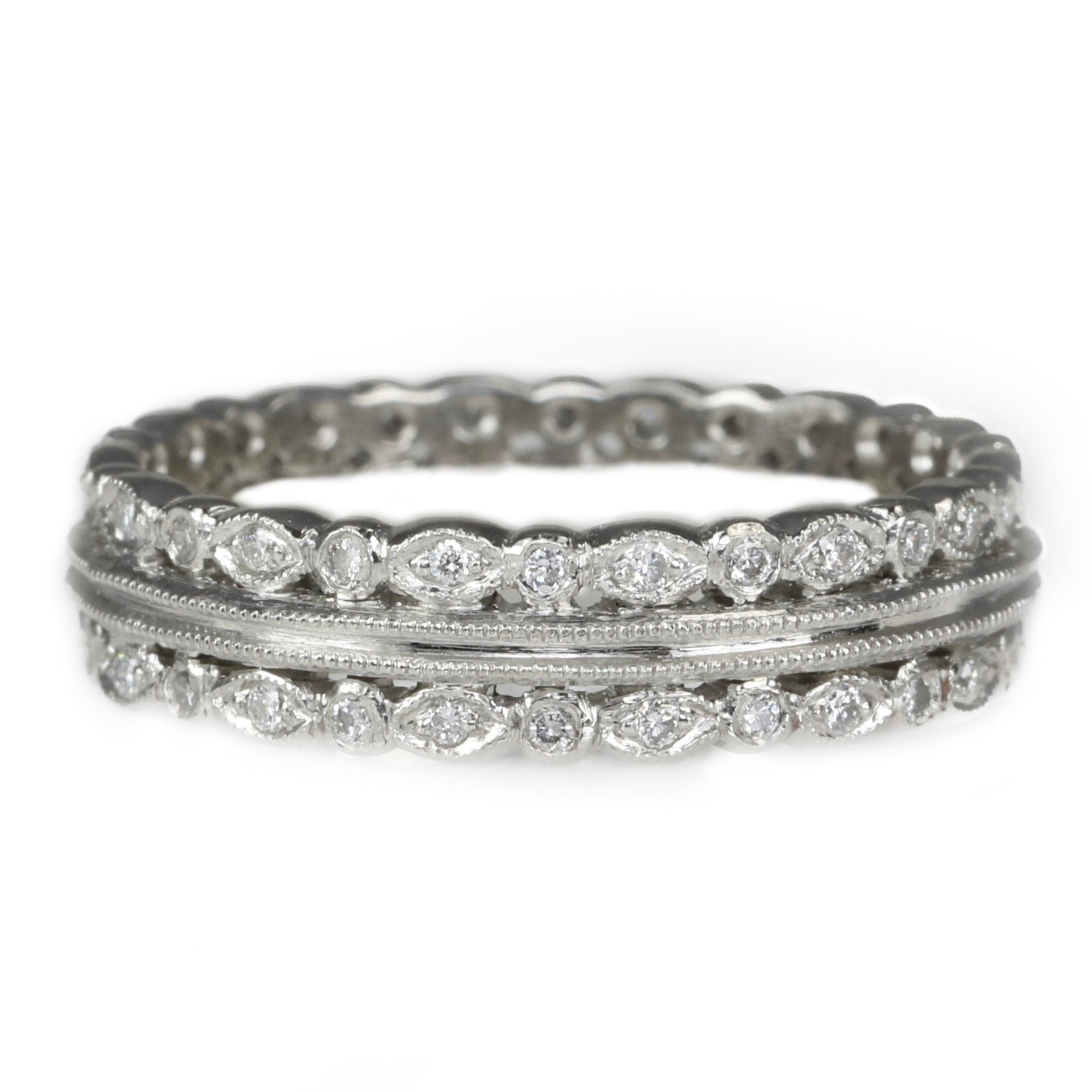 Cathy Waterman Platinum &quot;Seed&quot; Diamond Band