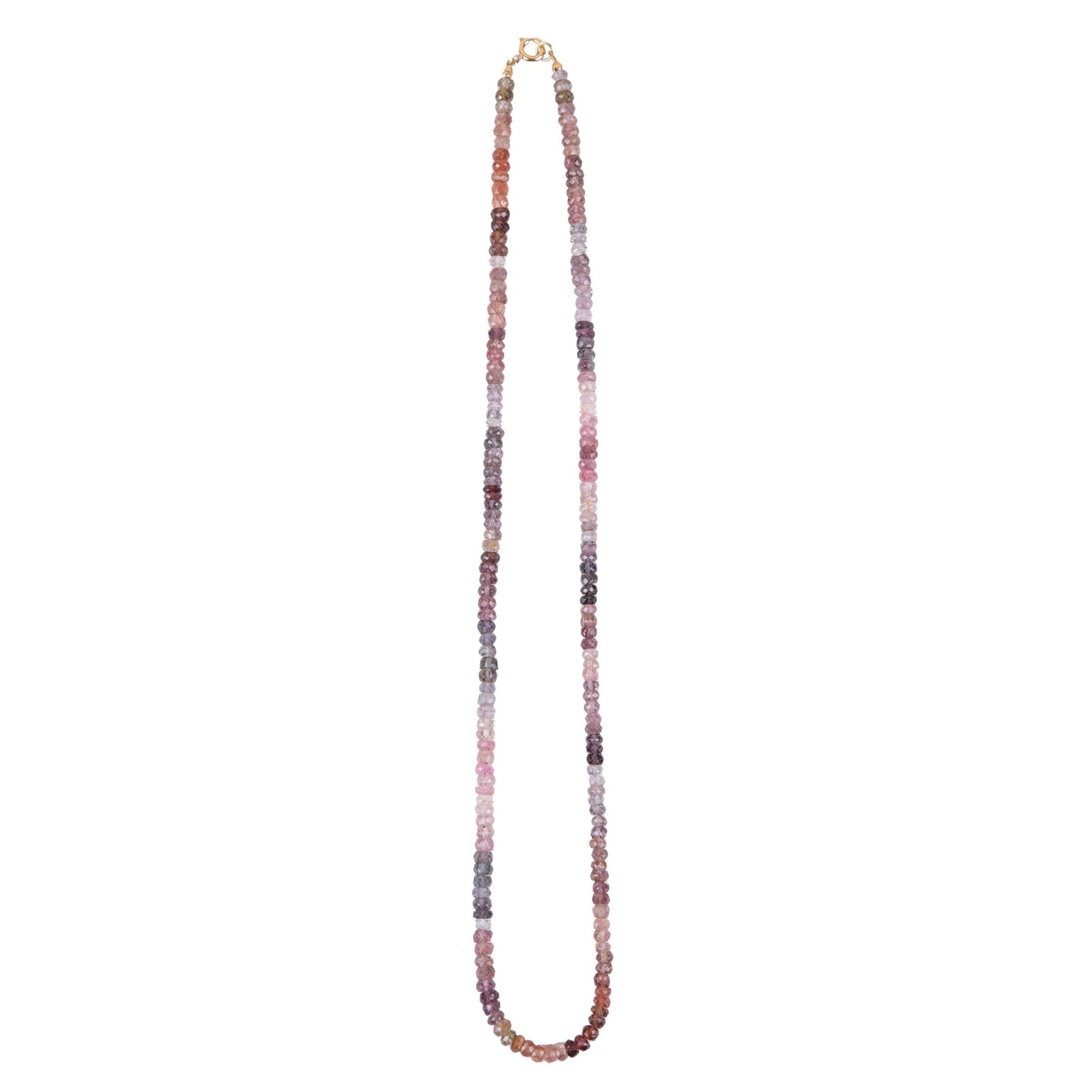 Plum Spinel Beaded Necklace - 20&quot; Length