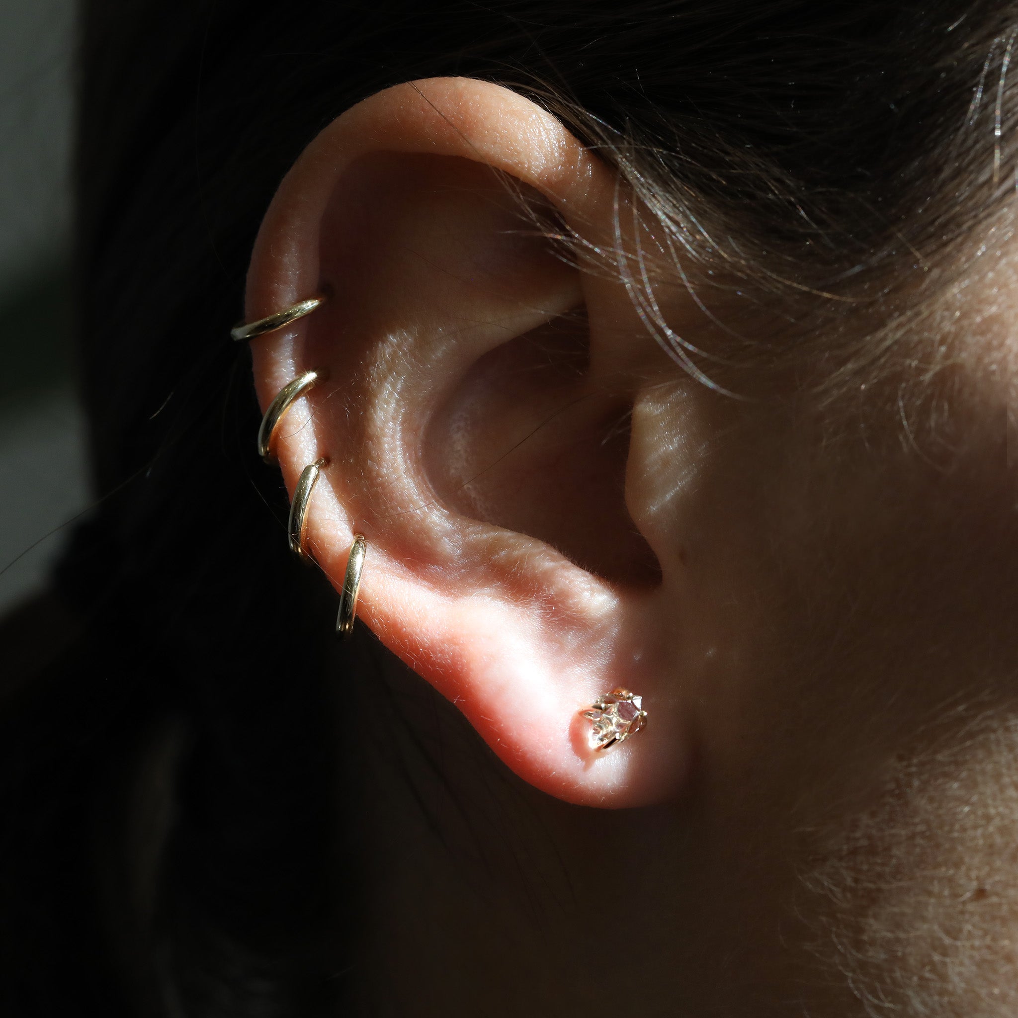 Prong Set Herkimer Diamond Post Earrings - Peridot Fine Jewelry - Melissa Joy Manning