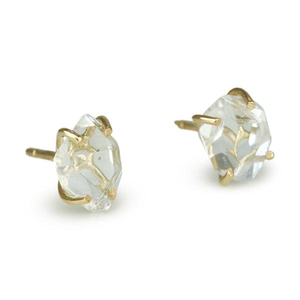 Prong Set Herkimer Diamond Post Earrings