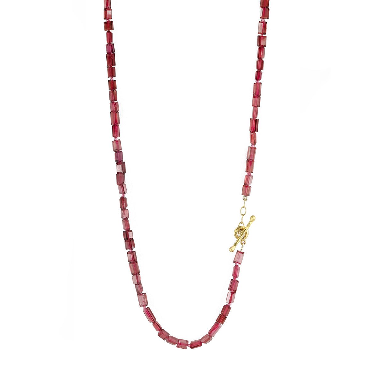 Cathy Waterman Rhodolite Garnet Tube Beaded Necklace
