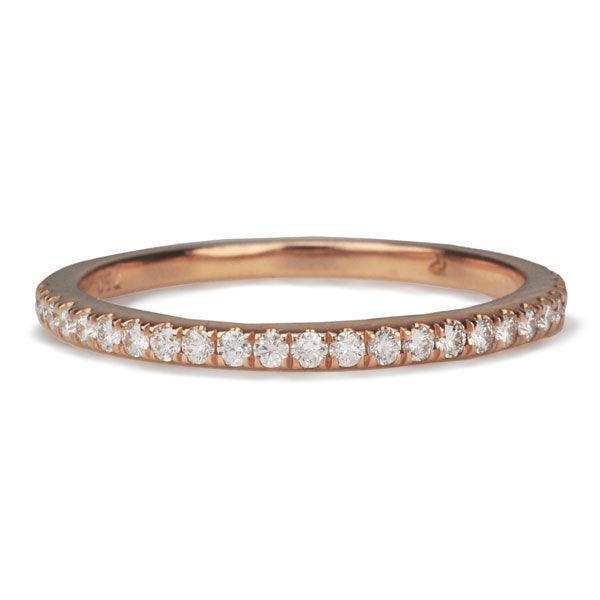 Mark Patterson Rose Gold Half Pave Diamond Ring