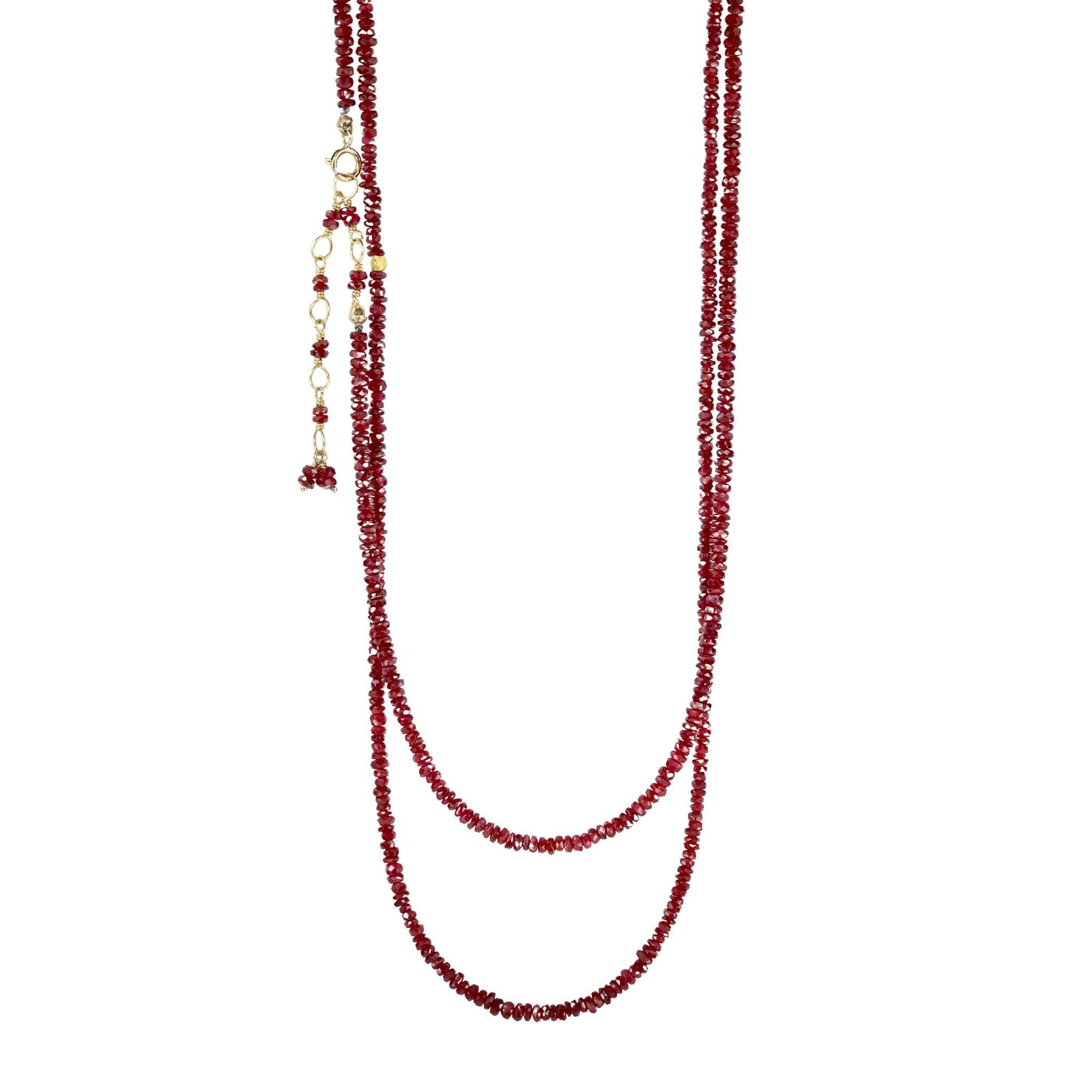 Anne Sportun Ruby Rondelle Beaded Wrap Bracelet