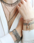Ruthenium & Gold Vermeil Woven Wrap Necklace - Peridot Fine Jewelry - Marie Laure Chamorel
