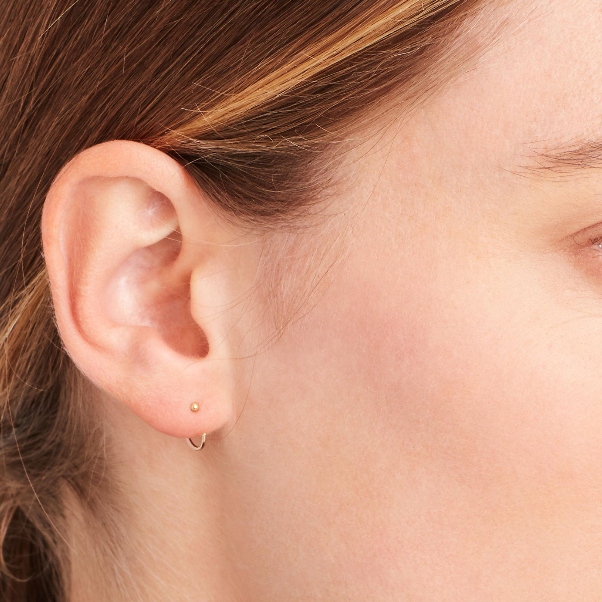 Small Sterling Silver &quot;Hug&quot; Earrings
