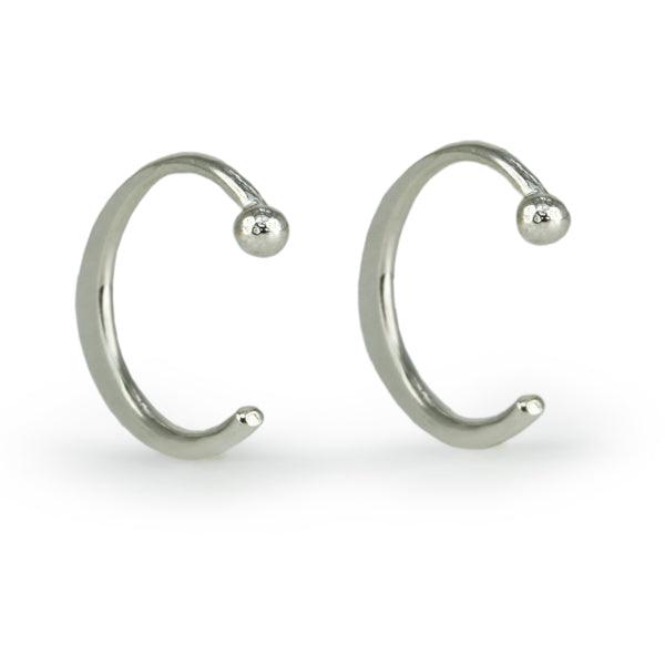 Small Sterling Silver &quot;Hug&quot; Earrings