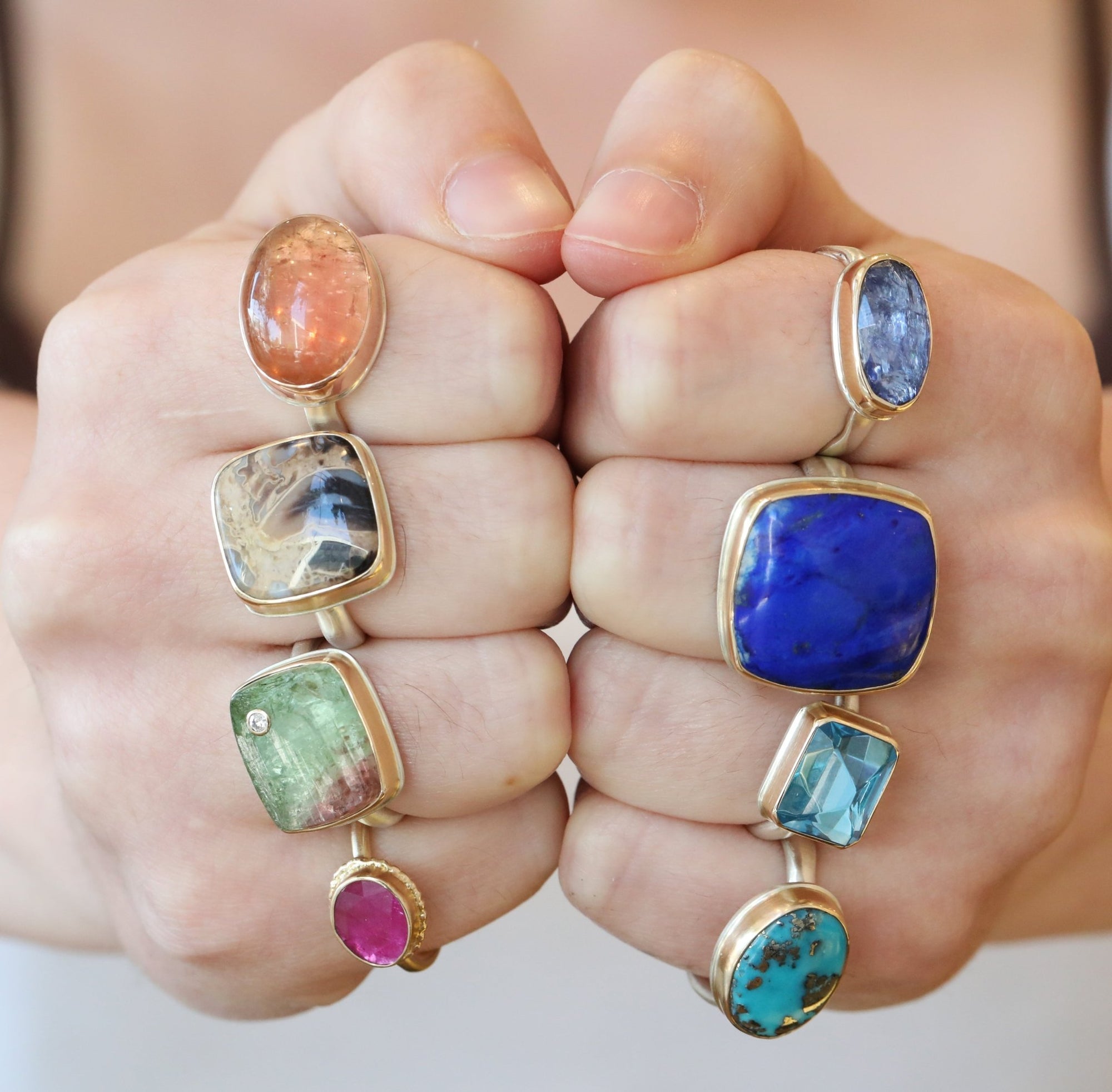 Jamie Joseph Smooth Oval Orange Tourmaline Ring