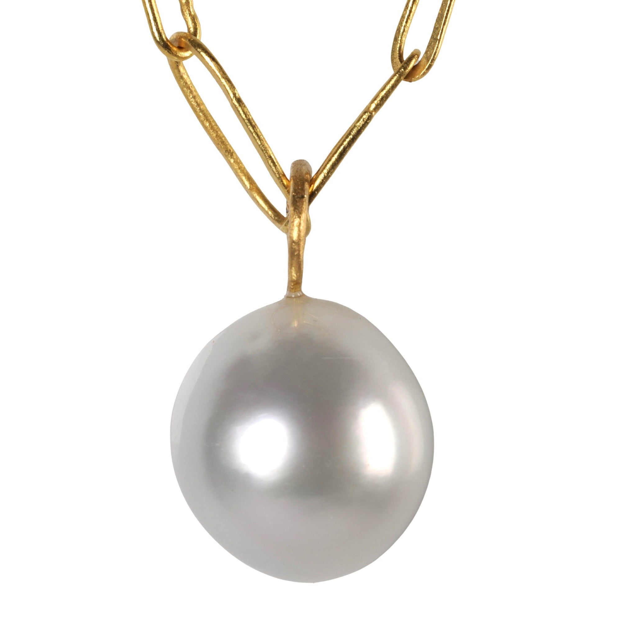 South Sea Cream Pearl Pendant - Peridot Fine Jewelry - Rosanne Pugliese