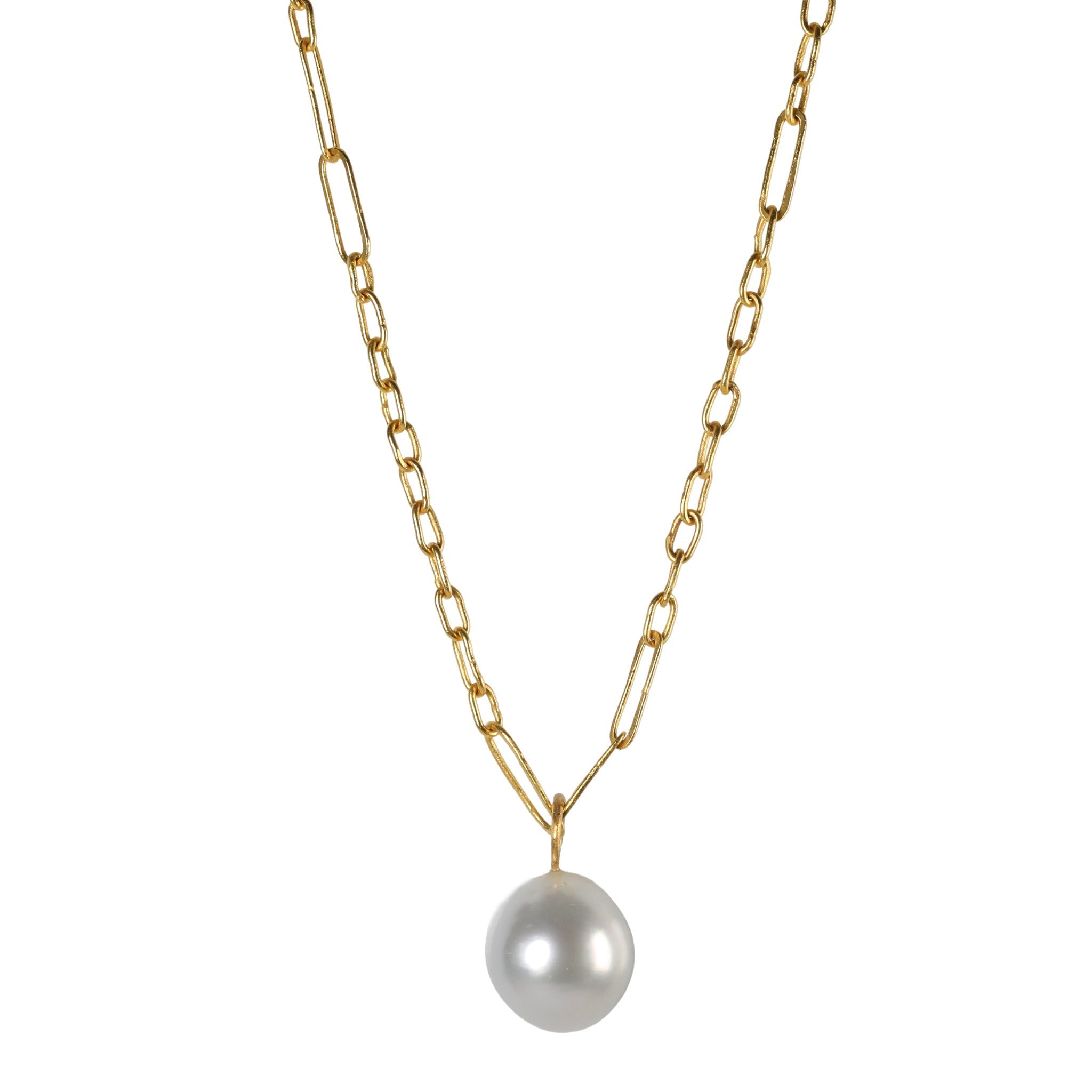 South Sea Cream Pearl Pendant - Peridot Fine Jewelry - Rosanne Pugliese