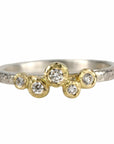 Yasuko Azuma Sterling Silver Five Variant-Sized White Diamond Band