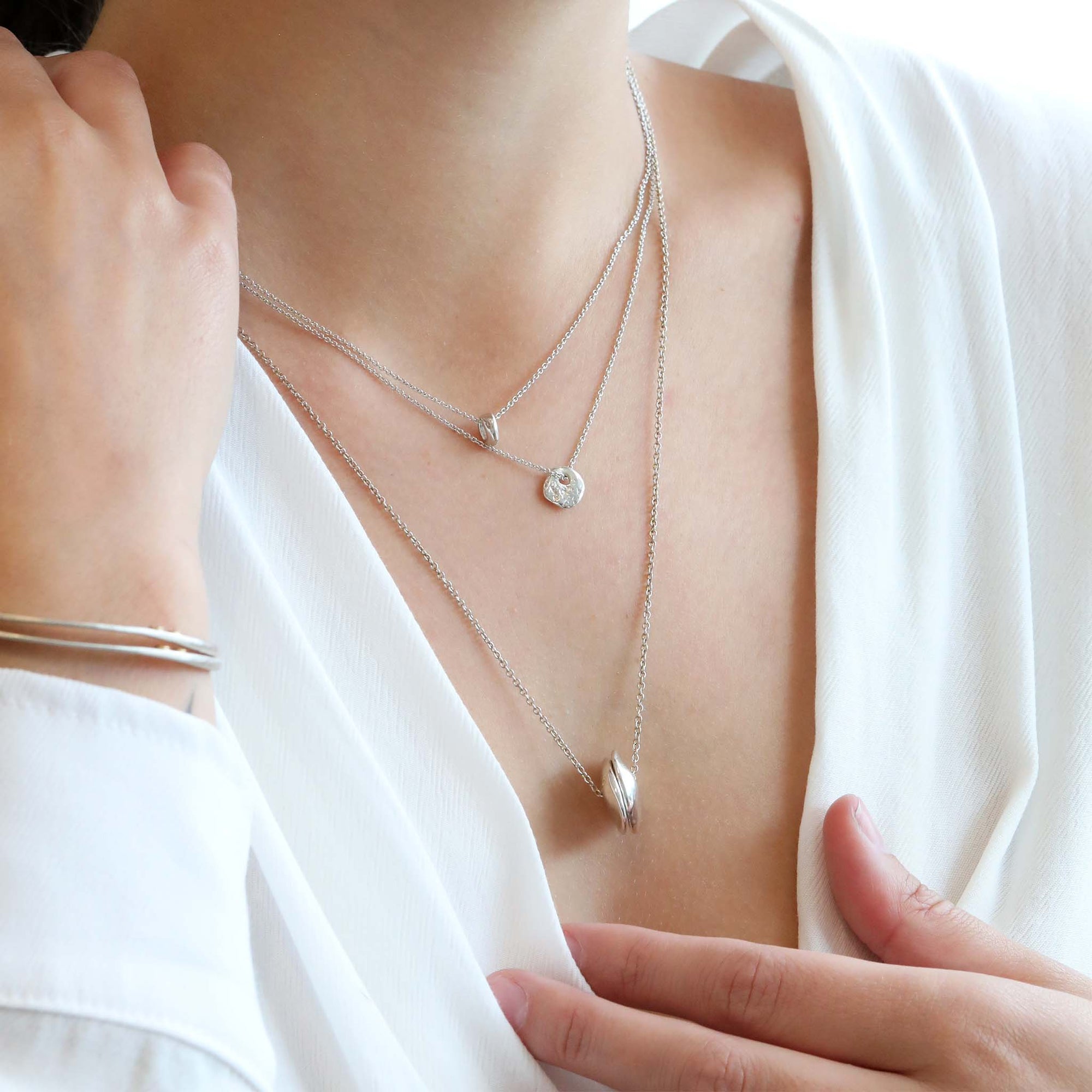 Sterling Silver "Honeycomb" Necklace - Peridot Fine Jewelry - Johanna Brierley