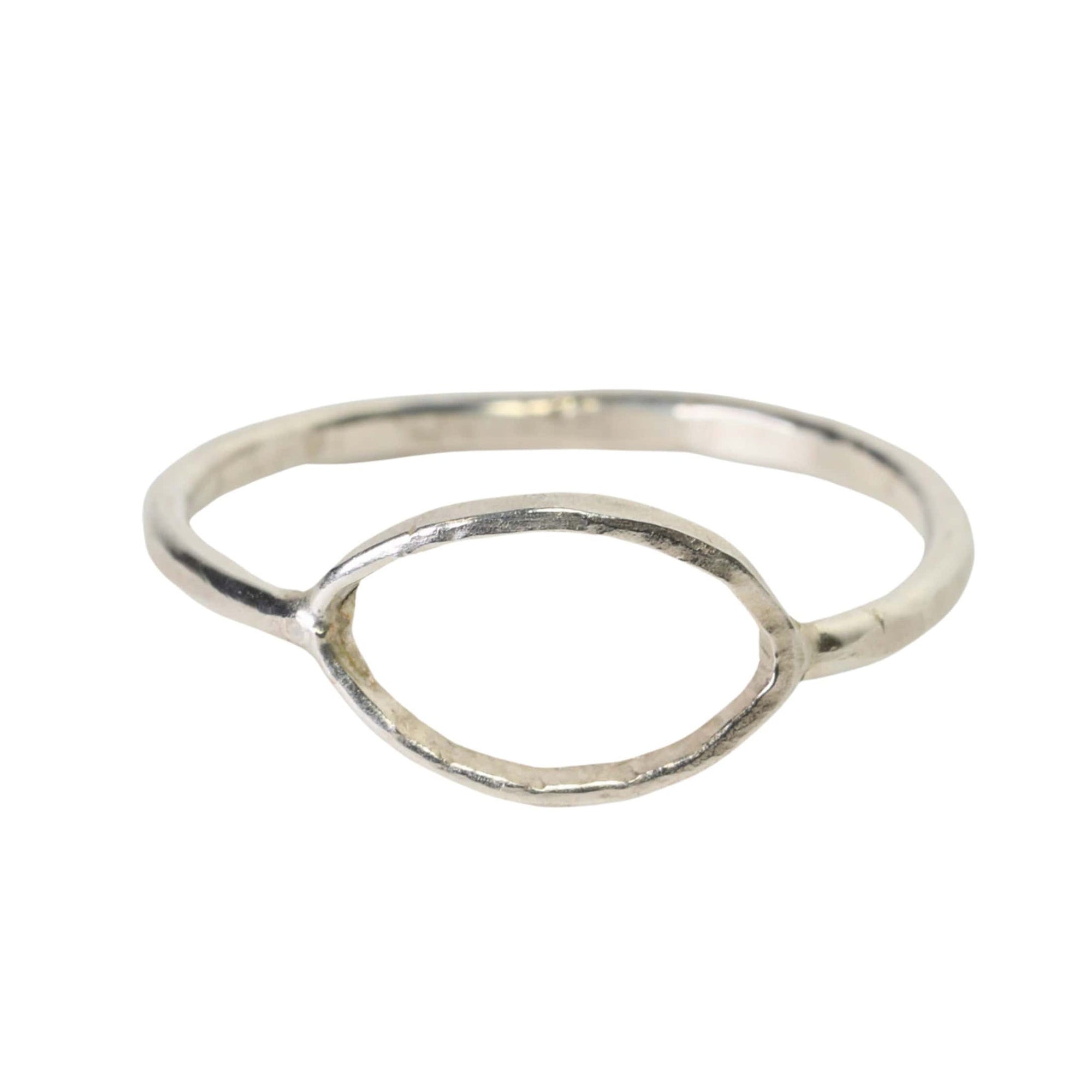 Sarah Macfadden Sterling Silver Ring with Center Oval Cut Out