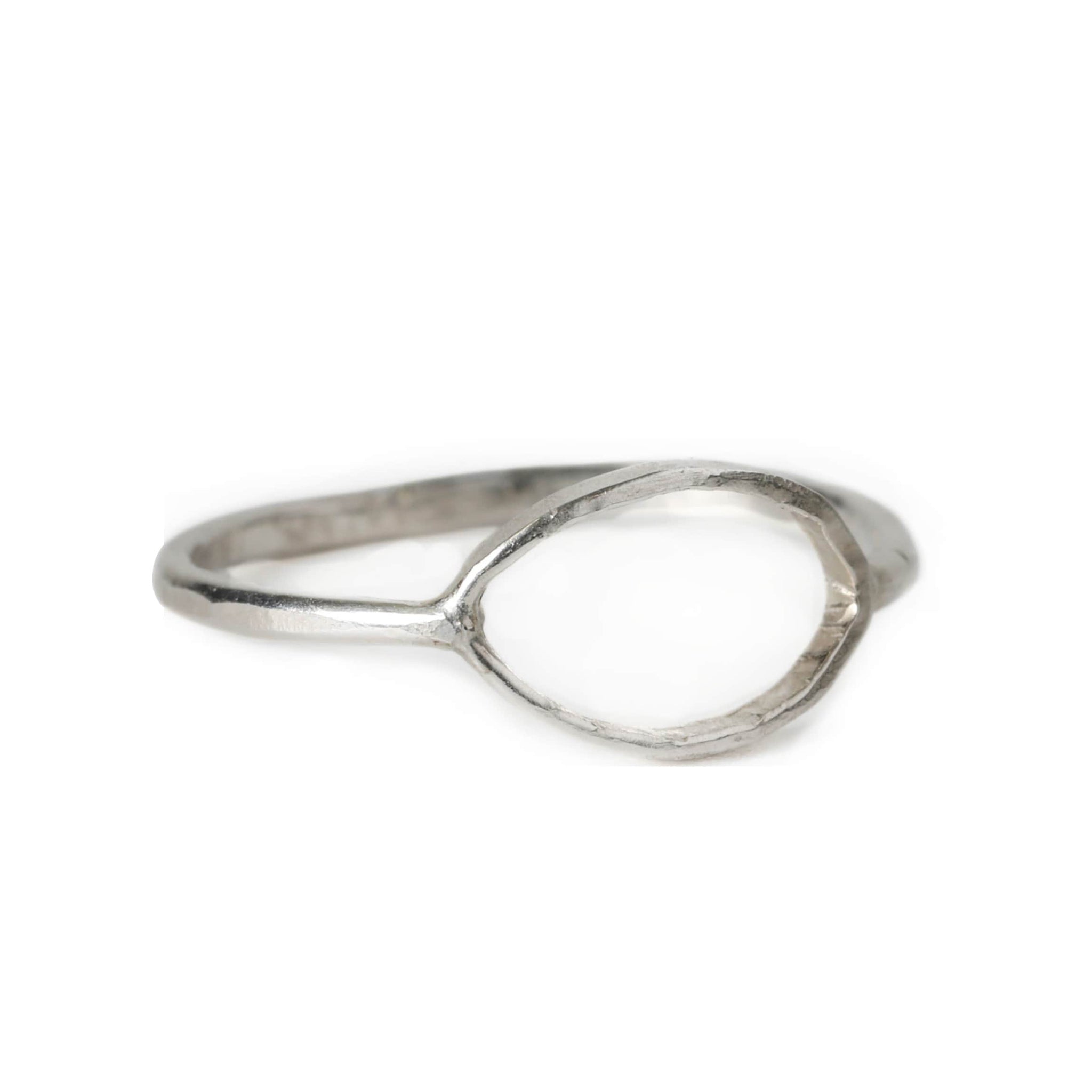 Sarah Macfadden Sterling Silver Ring with Center Oval Cut Out