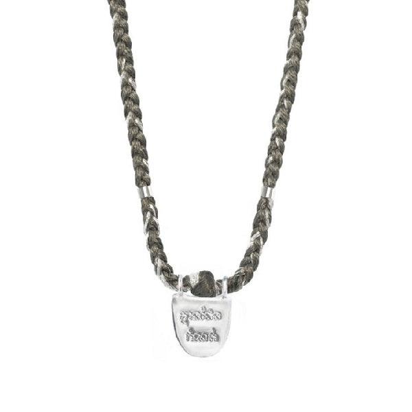 The Brave Collection Sterling Silver &quot;Without Limits&quot; Necklace on Pepper Cotton Cord