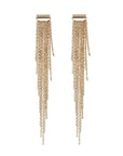 "Swimsuit" Gold Multi-Length Draping Chain Earrings - 2.5" Length - Peridot Fine Jewelry - Sarah Macfadden