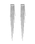 "Swimsuit" Sterling Silver Multi-Length Draping Chain Earrings - 2.5" Length - Peridot Fine Jewelry - Sarah Macfadden