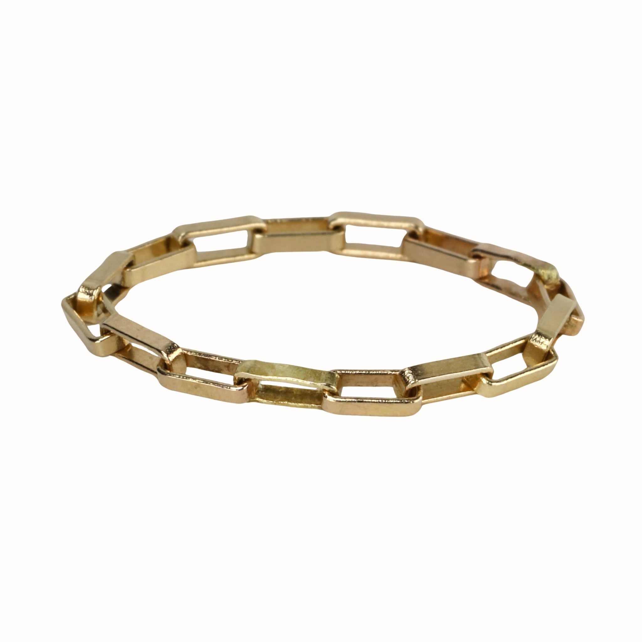 &quot;The Ali&quot; 14K Gold Box Chain Ring - Peridot Fine Jewelry - Sarah Macfadden