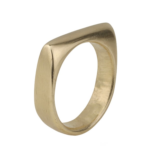 &quot;The Jen&quot; 14 Karat Yellow Gold Hand Carved Ring - Peridot Fine Jewelry - Sarah Macfadden