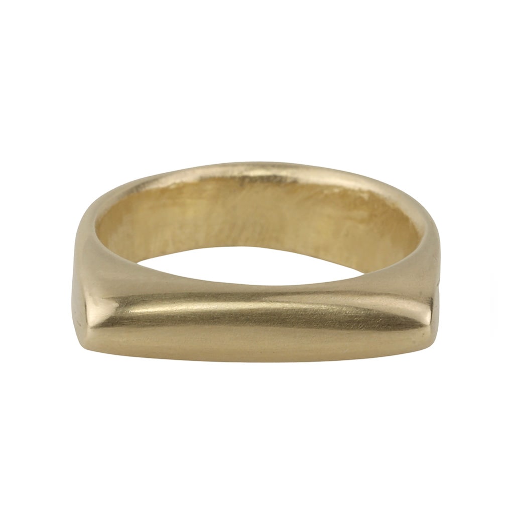 &quot;The Jen&quot; 14 Karat Yellow Gold Hand Carved Ring - Peridot Fine Jewelry - Sarah Macfadden
