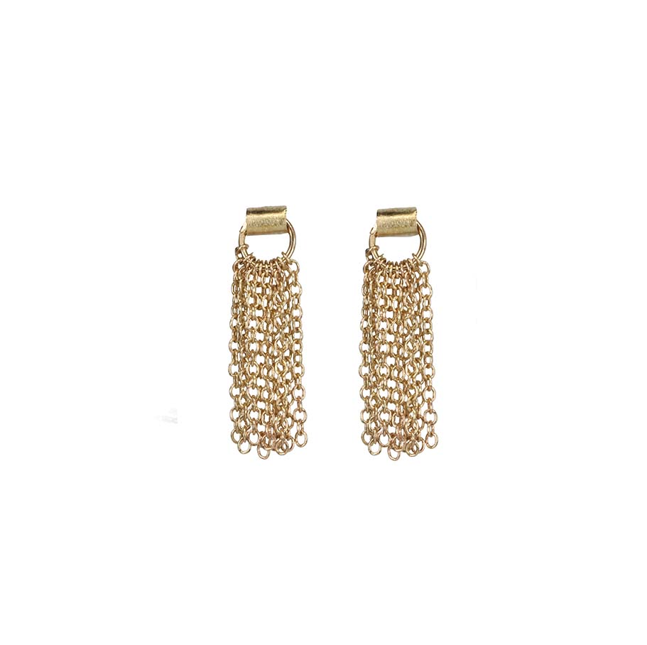 &quot;The Tassle&quot; 14 Karat Yellow Gold Tassel Earrings - Peridot Fine Jewelry - Sarah Macfadden
