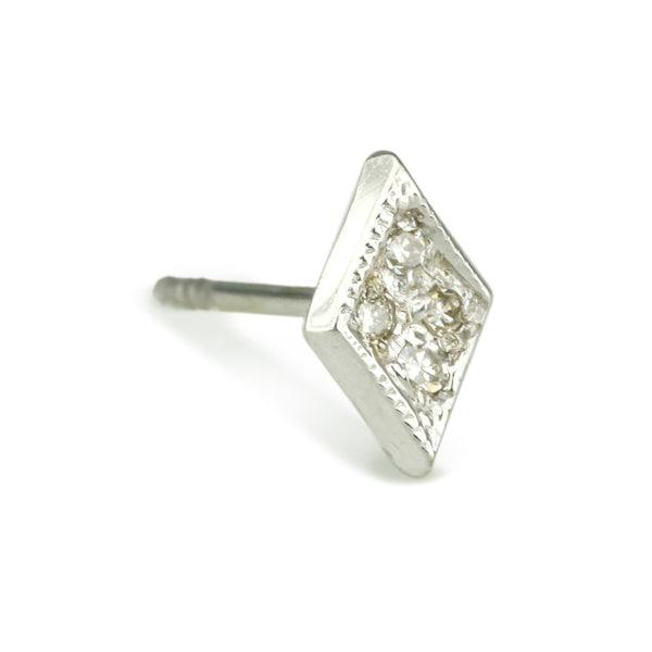 Jacquie Aiche White Gold and Diamond &quot;Kite&quot; Post Earring