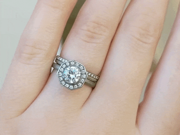 White Gold and Pave Diamond &quot;Stardust&quot; Ring